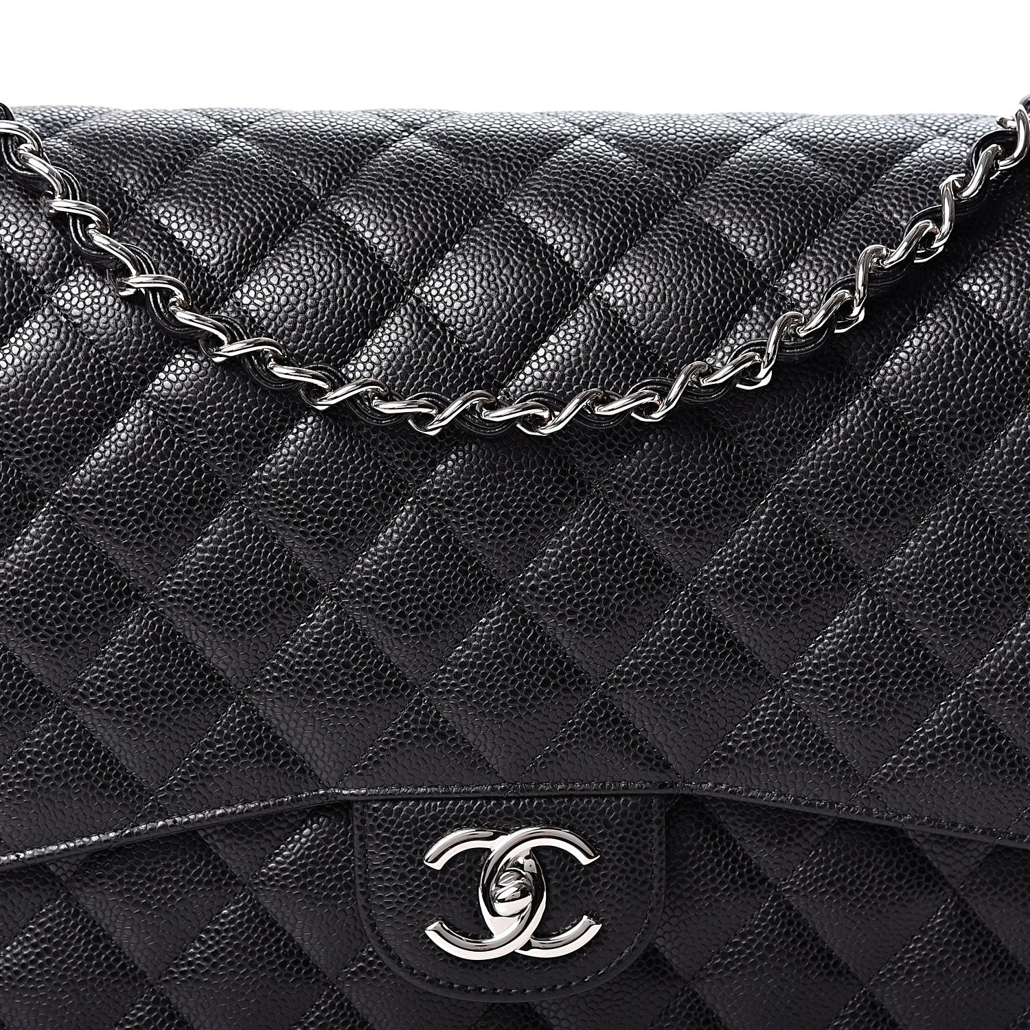 Chanel Caviar Quilted Maxi Double Flap Black 7 of 9
