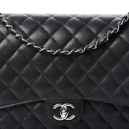 Chanel Caviar Quilted Maxi Double Flap Black 7 of 9