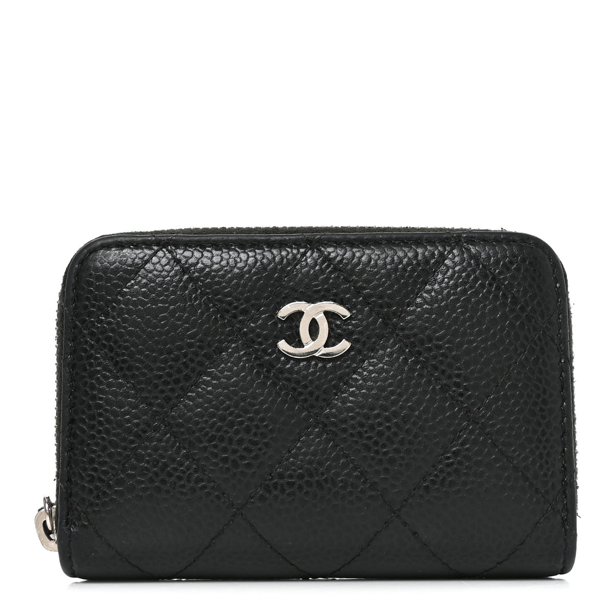 Chanel Caviar Quilted Zip Coin Purse Black 1 of 8