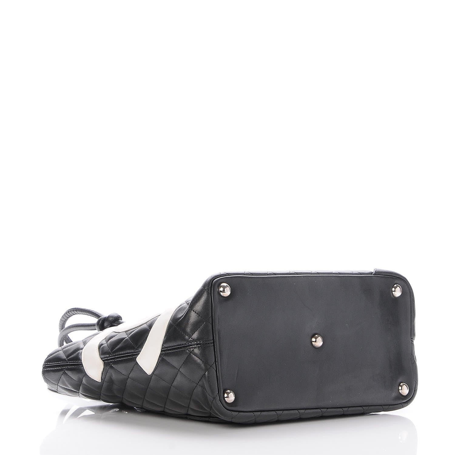 Chanel Calfskin Quilted Large Cambon Tote Black White 4 of 8
