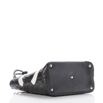 Chanel Calfskin Quilted Large Cambon Tote Black White 4 of 8