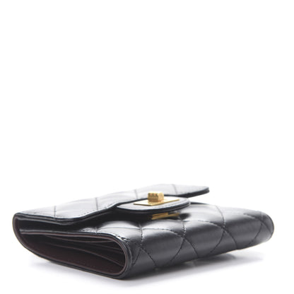 Chanel Aged Calfskin Quilted Reissue Compact Wallet Black 4 of 10