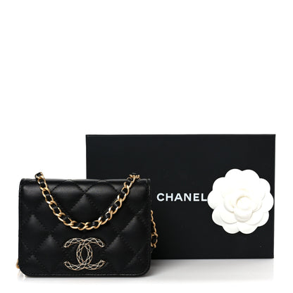 Chanel Lambskin Quilted Mini CC Flap Black 12 of 12