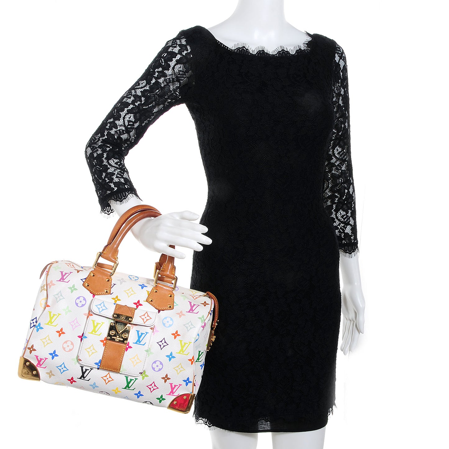 Monogram Multicolor Speedy 30 White