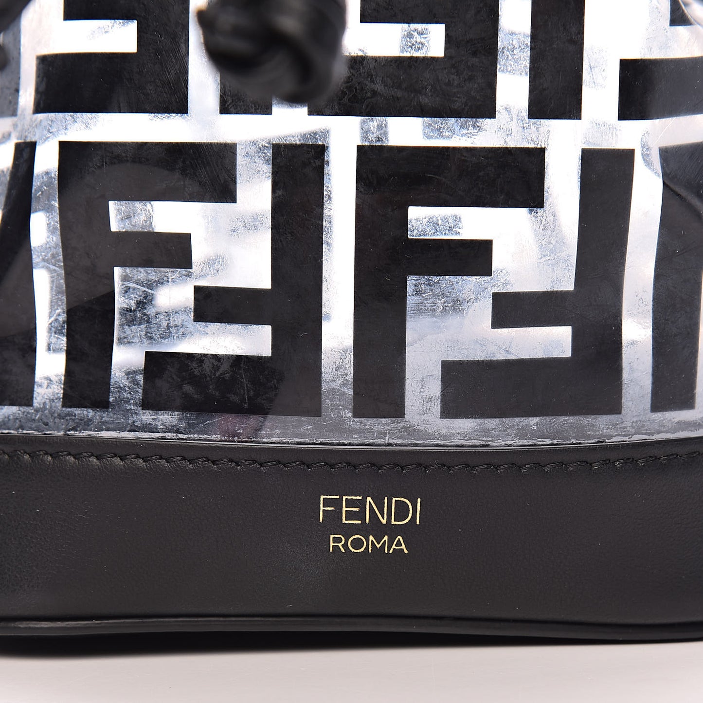 TPU FF Vitello Grace F is Fendi Mini Mon Tresor Bucket Bag Black