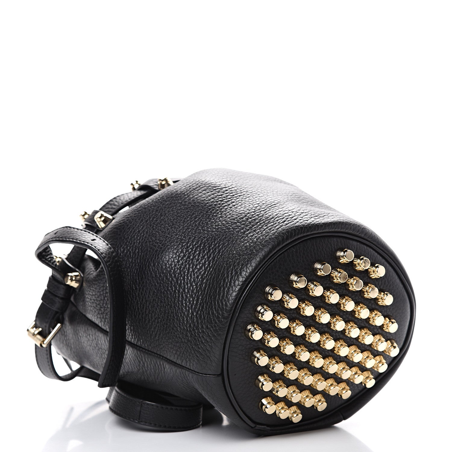 Alexander Wang Pebbled Lambskin Diego Bucket Black Gold Hardware 3 of 11
