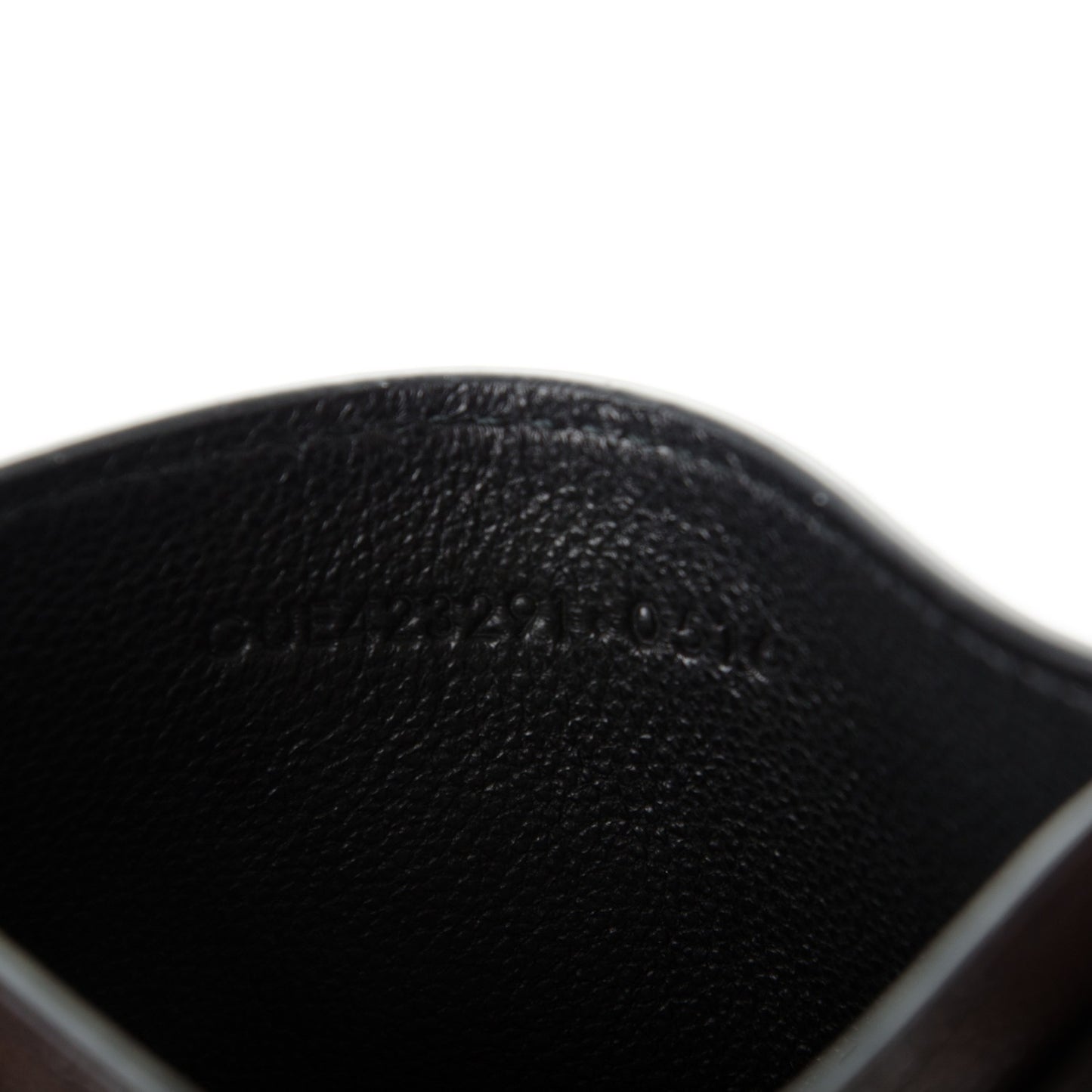 Grain De Poudre Matelasse Chevron Monogram Credit Card Case Black