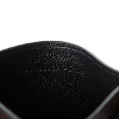 Saint Laurent Grain De Poudre Matelasse Chevron Monogram Credit Card Case Black 6 of 7