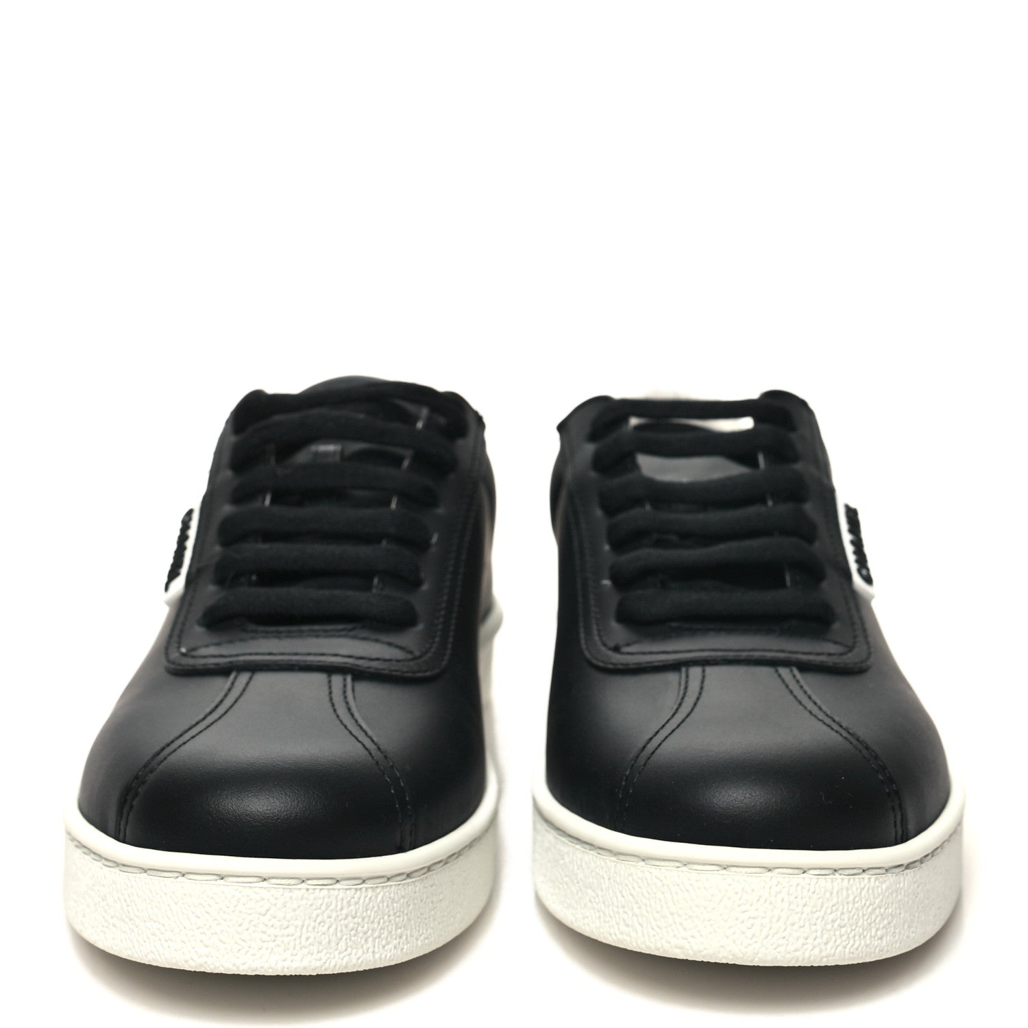 Chanel Calfskin CC Womens Sneakers 38 Black 2 of 8