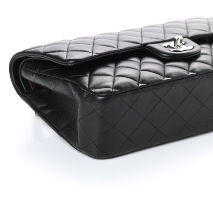 Chanel Lambskin Quilted Medium Double Flap Black 9 of 10