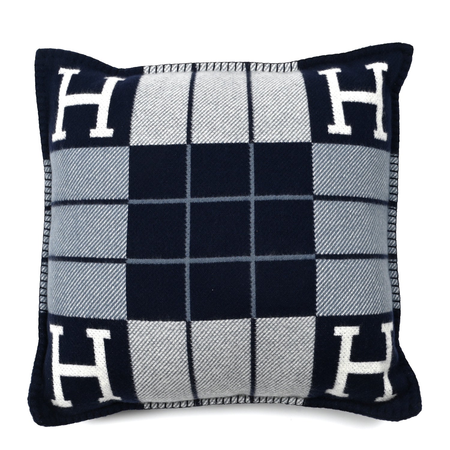 Hermes Wool Cashmere Avalon III Pillow PM Ecru Caban 1 of 3