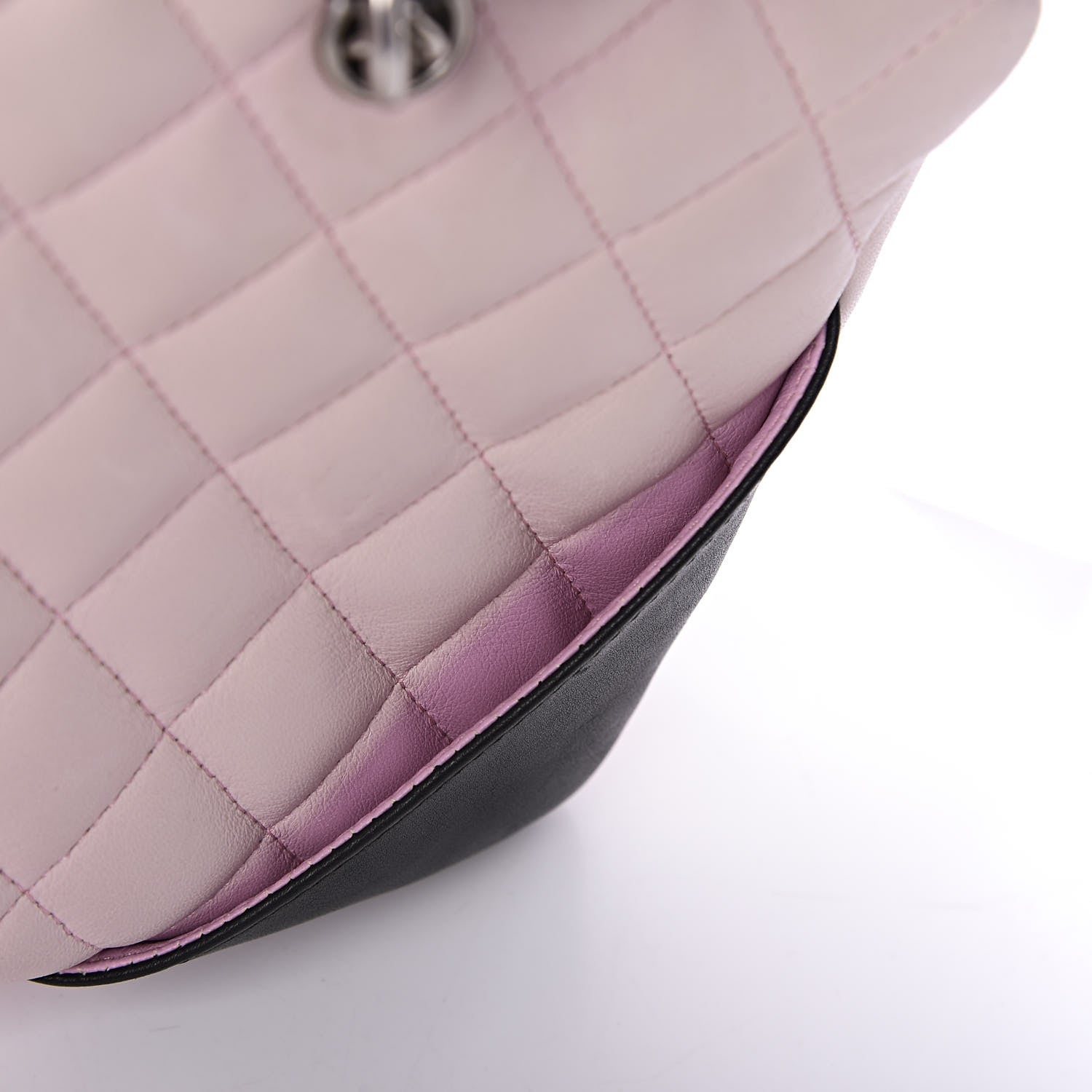 Chanel Calfskin Quilted Large Cambon Bowler Pink Black 13 of 13