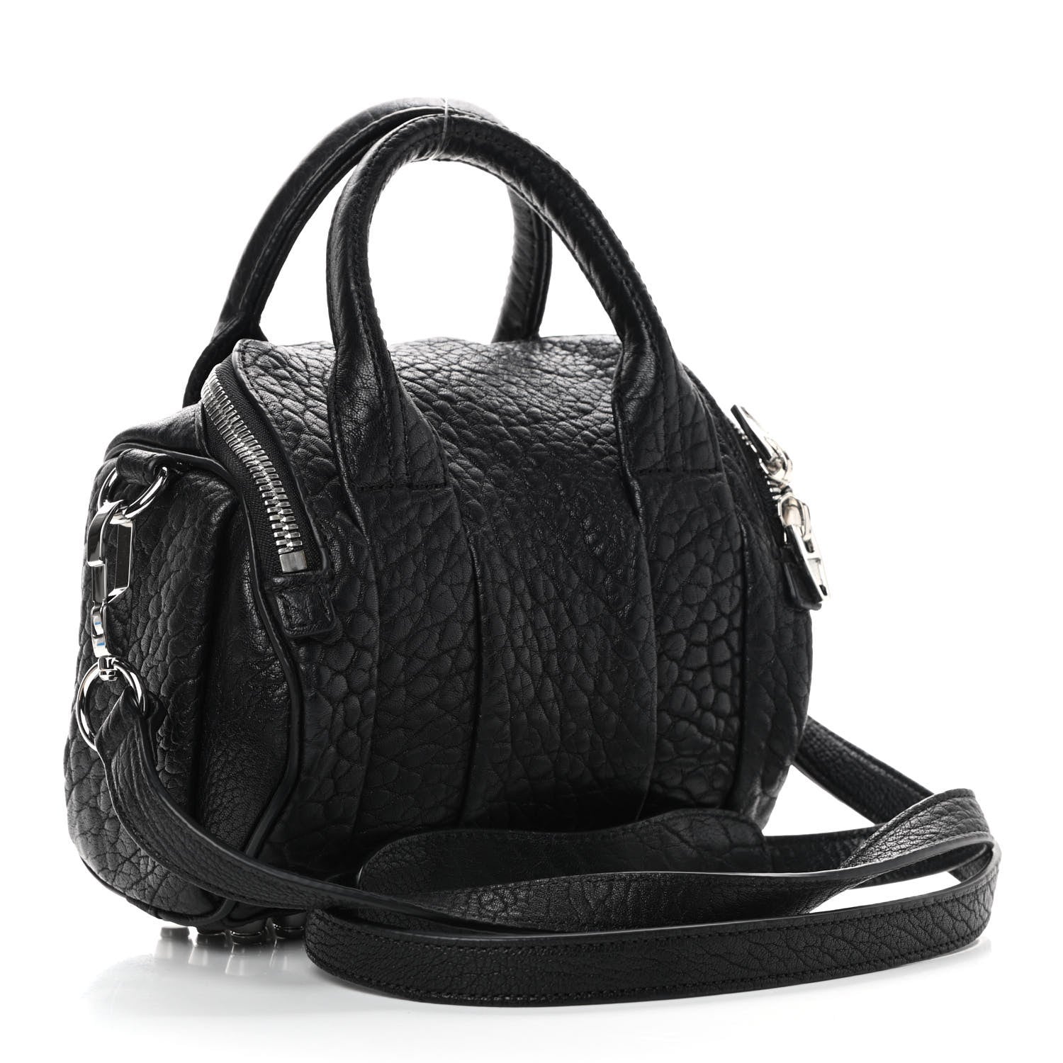 Alexander Wang Pebbled Lambskin Mini Rockie Black Rhodium Hardware 3 of 8