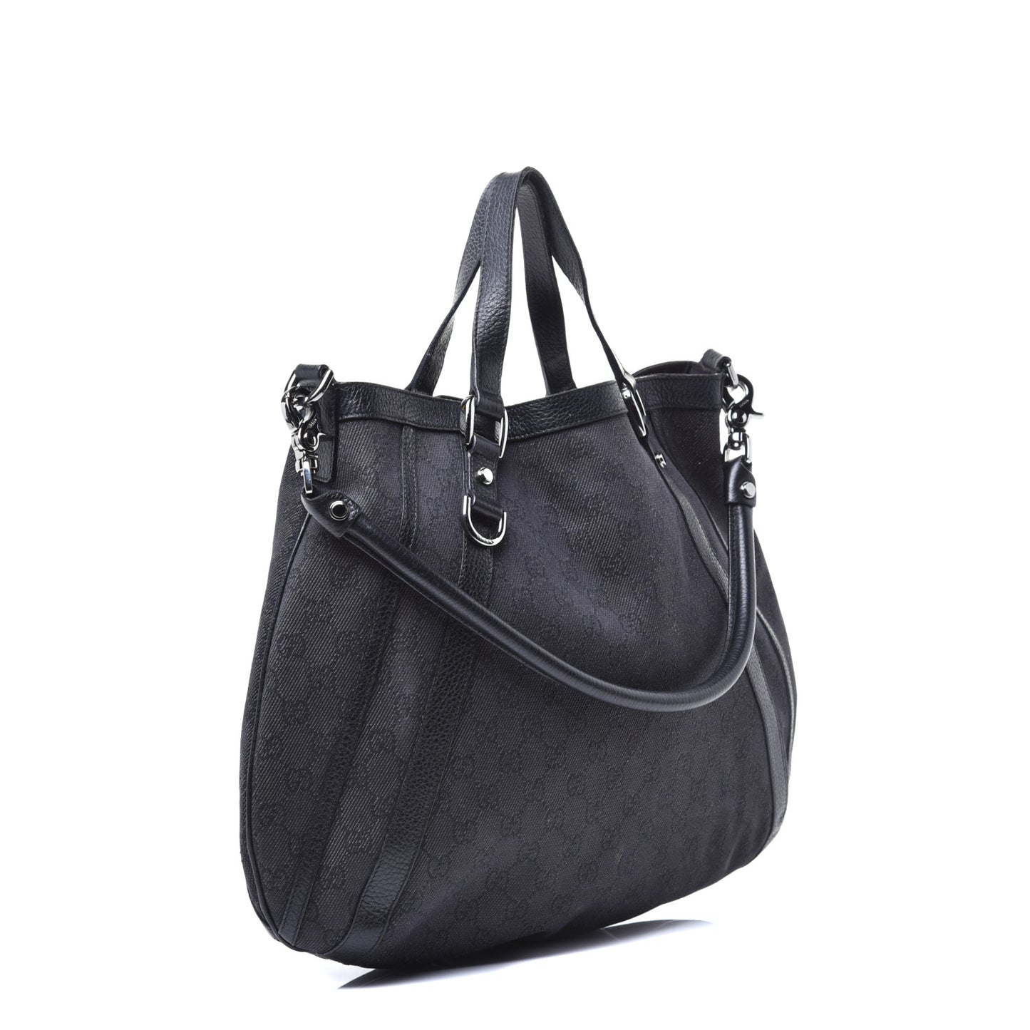 Monogram Medium Abbey Convertible Tote Black