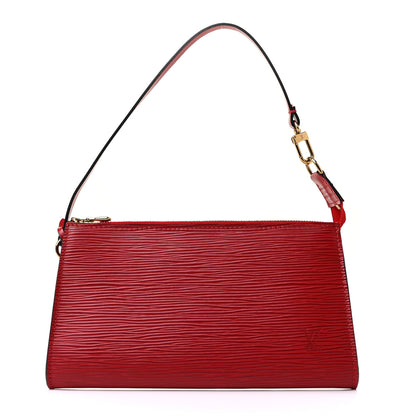 Louis Vuitton Epi Pochette Accessories 24 Castillan Red 1 of 7