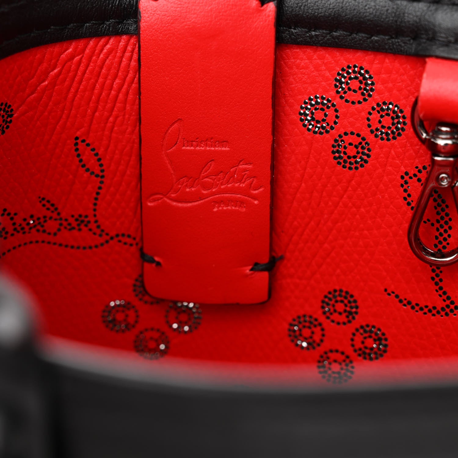 Christian Louboutin Calfskin Loubinthesky Nano Cabata Tote Black 6 of 11