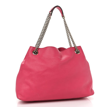 Gucci Pebbled Calfskin Medium Soho Chain Shoulder Bag Pink 2 of 17