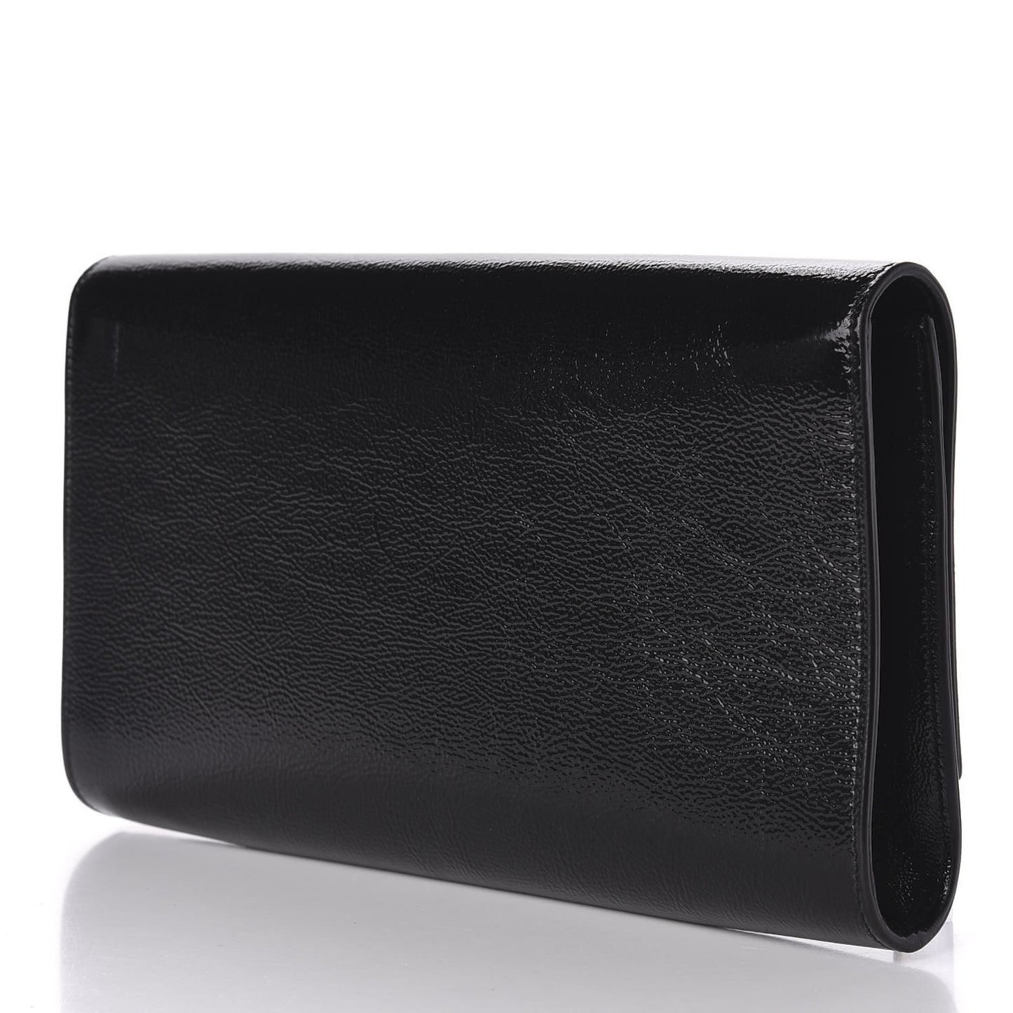 Textured Patent Monogram Belle De Jour Clutch Black
