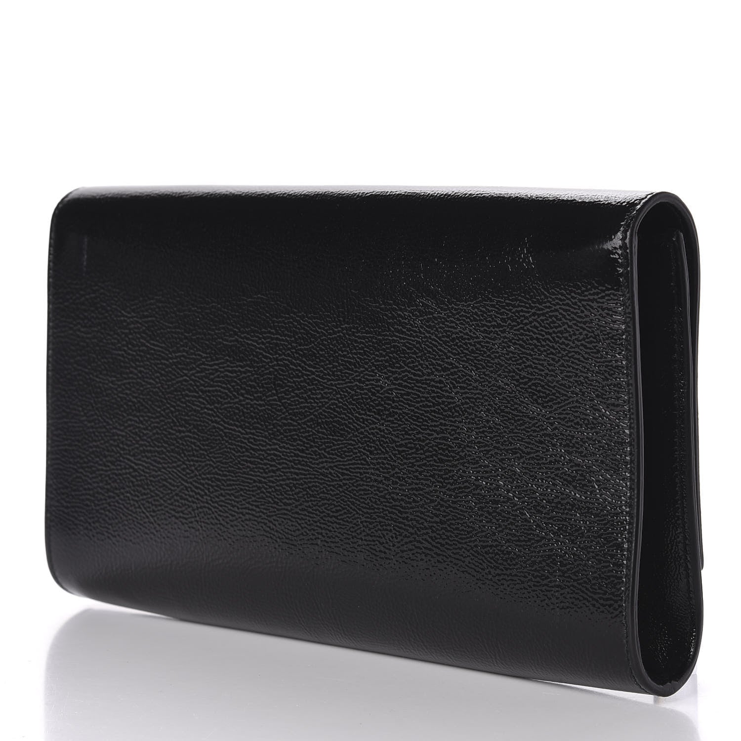 Saint Laurent Textured Patent Monogram Belle De Jour Clutch Black 3 of 7
