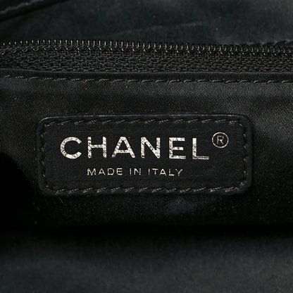 Chanel Calfskin Stitched CC Flap Clutch Black 6 of 15
