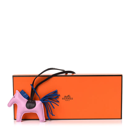Hermes Milo Lambskin Grigri Rodeo Horse Bag Charm PM Mauve Sylvestre Bleu France Rouge Sellier 5 of 5