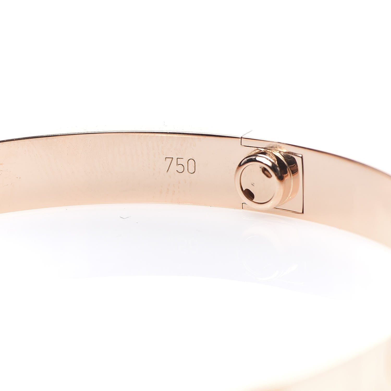 Cartier 18K Pink Gold 4 Diamond LOVE Bracelet 18 6 of 9