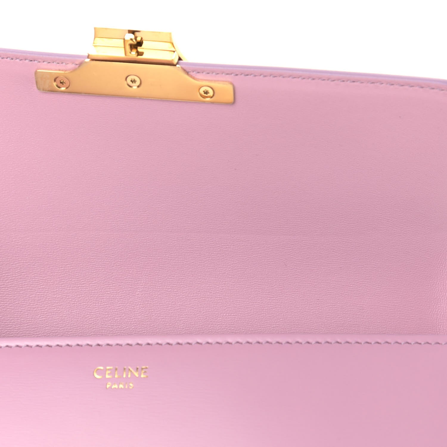 Celine Shiny Calfskin Triomphe Shoulder Bag Rose Quartz 8 of 11