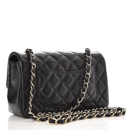 Chanel Lambskin Quilted Mini Rectangular Flap Black 4 of 9