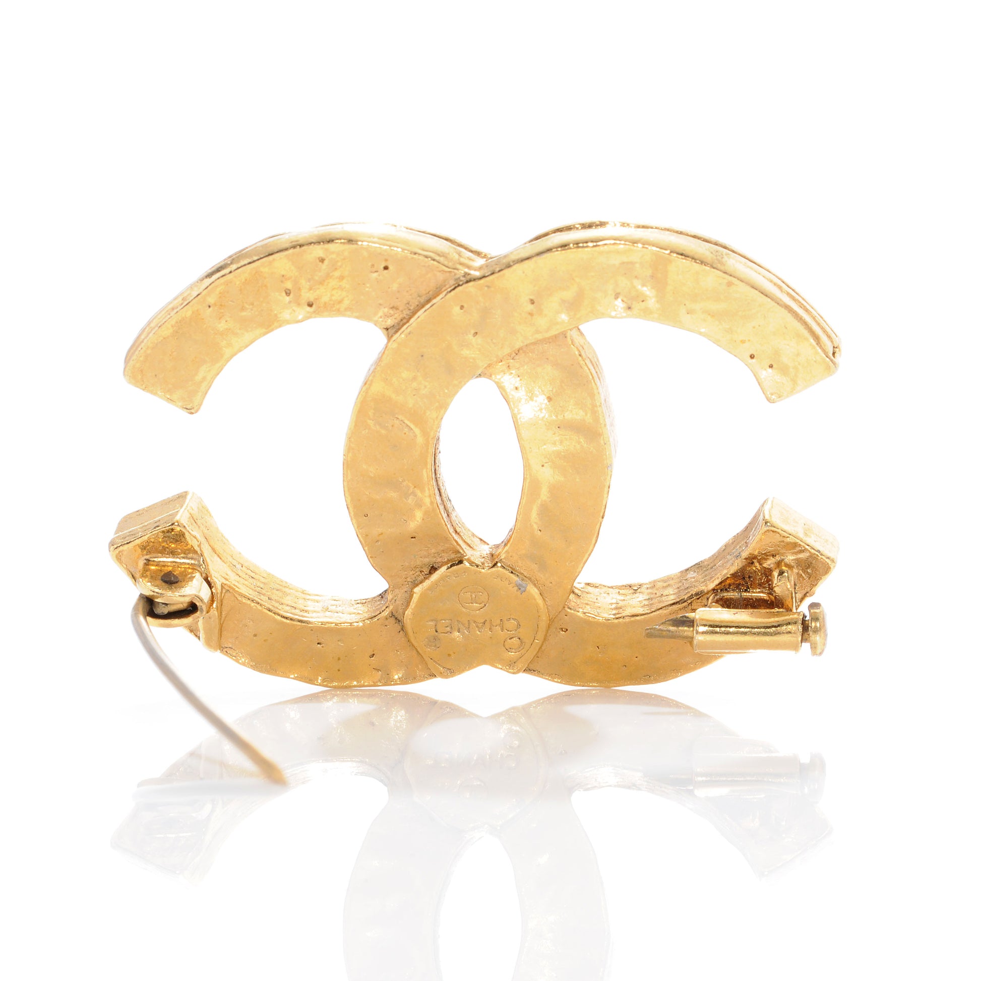Chanel Large Crystal CC Brooch Gold 3 of 6