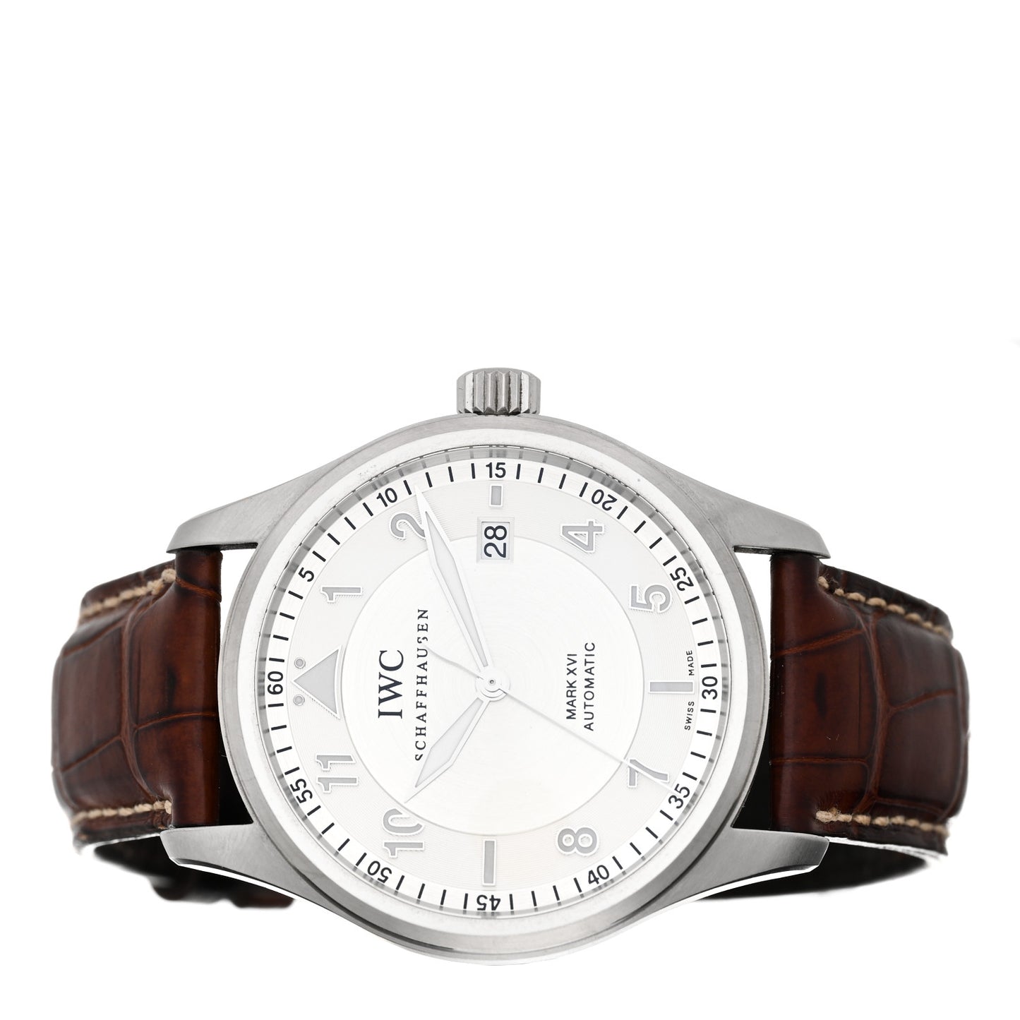 Stainless Steel Alligator 39mm Pilot Mark XVI Automatic Watch IW325502