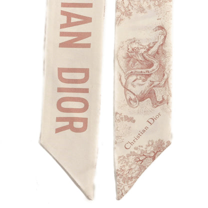 Christian Dior Silk Toile De Jouy Mitzah Scarf Pink 2 of 3
