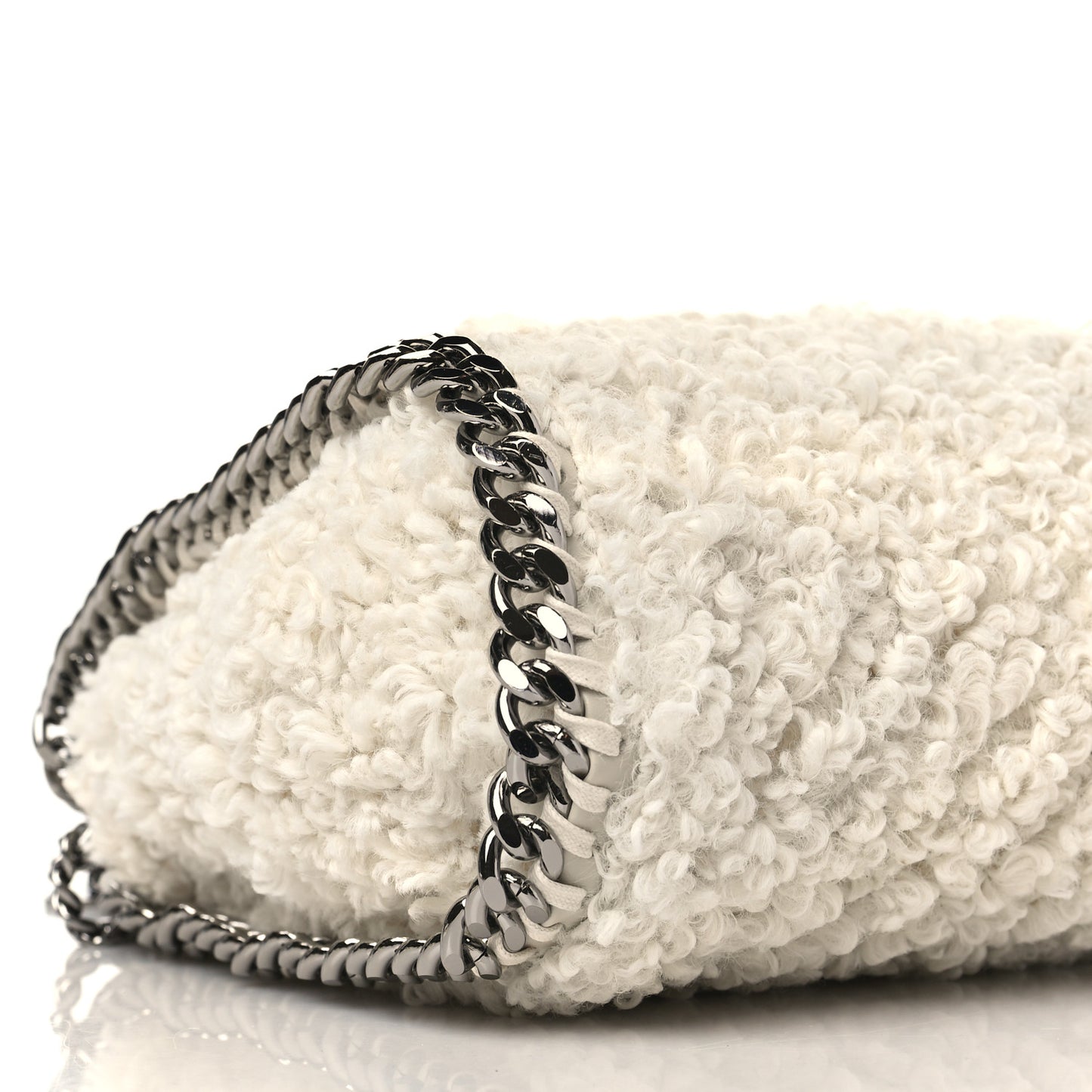 Eco Shearling Mini Falabella Tote Ivory