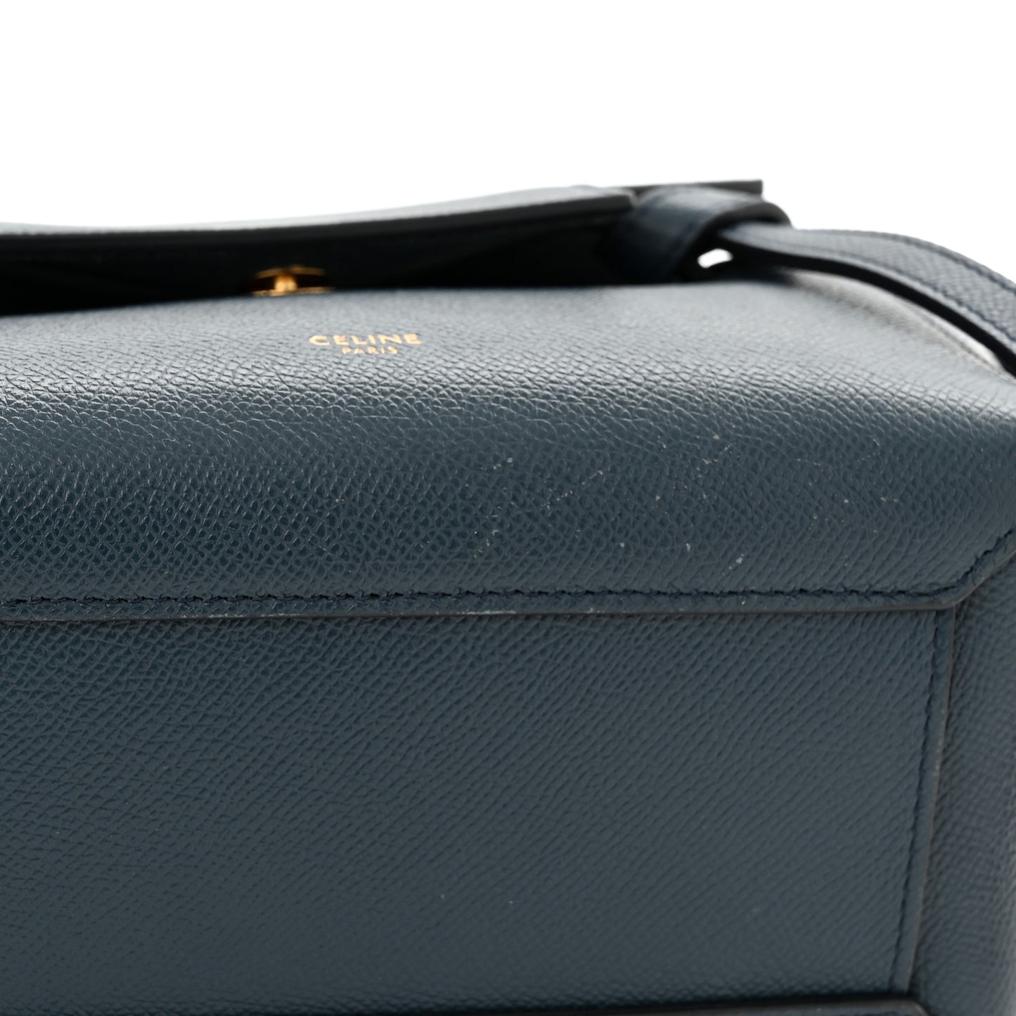 Grained Calfskin Nano Belt Bag Abyss Blue