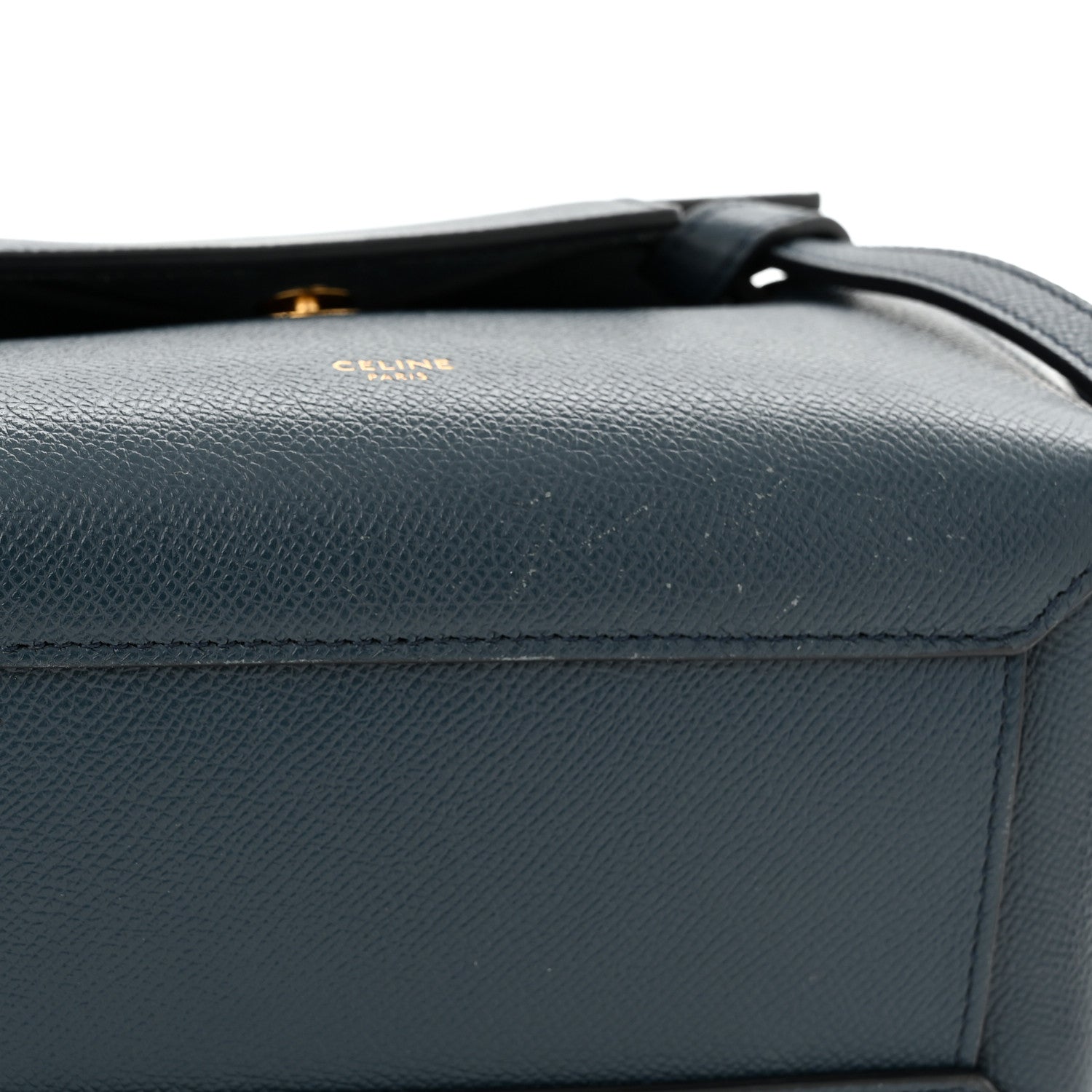 Celine Grained Calfskin Nano Belt Bag Abyss Blue 10 of 10