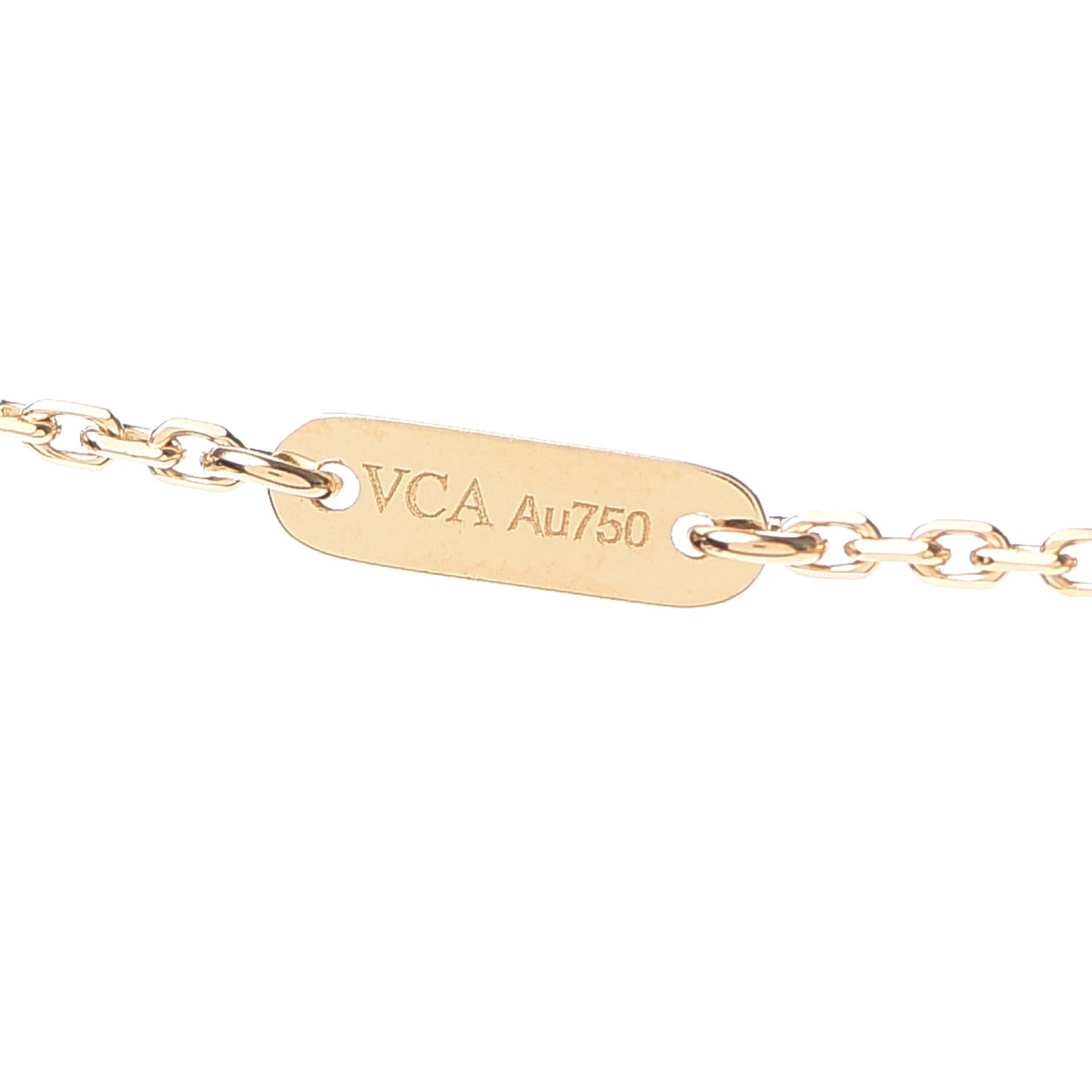 18K Yellow Gold Mother of Pearl Sweet Alhambra Pendant Necklace