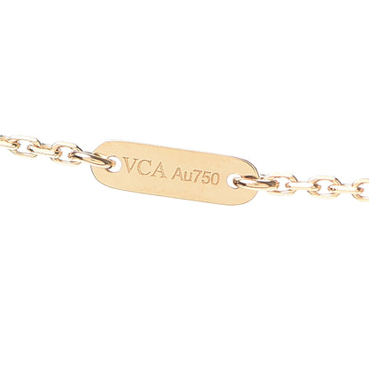 Van Cleef & Arpels 18K Yellow Gold Mother of Pearl Sweet Alhambra Pendant Necklace 4 of 7