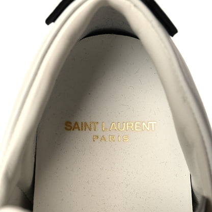 Saint Laurent Calfskin Metallic Ayers Signature Court Lips Sneakers 40.5 Optic White 8 of 12