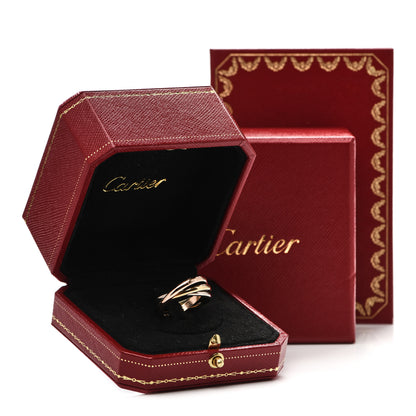 Cartier 18K Pink Yellow White Gold Small Trinity Ring 61 9.5 7 of 7