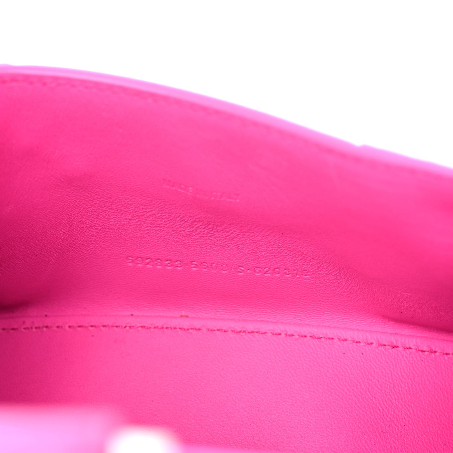 Shiny Calfskin Crocodile Embossed Hourglass Top Handle Bag XS Neon Pink