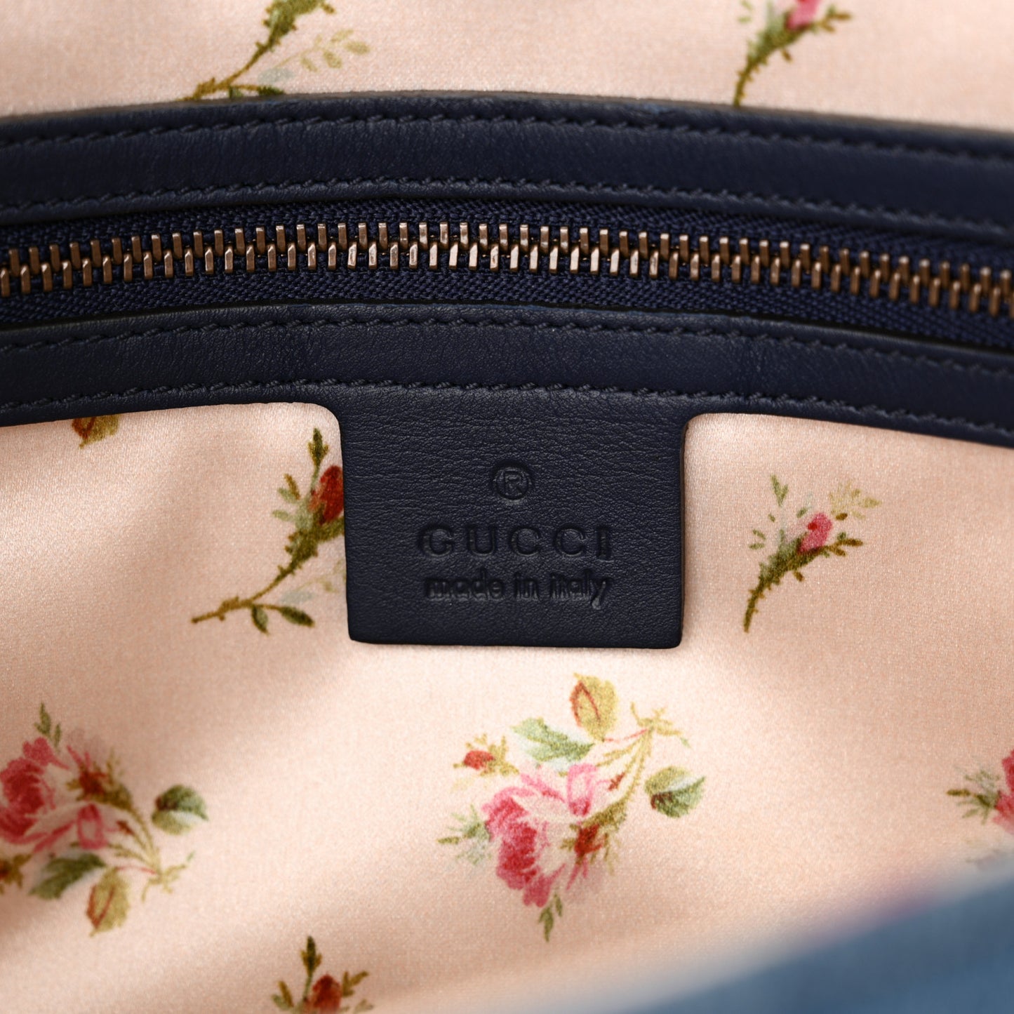 Denim Matelasse Small Pearly GG Marmont Shoulder Bag Blue