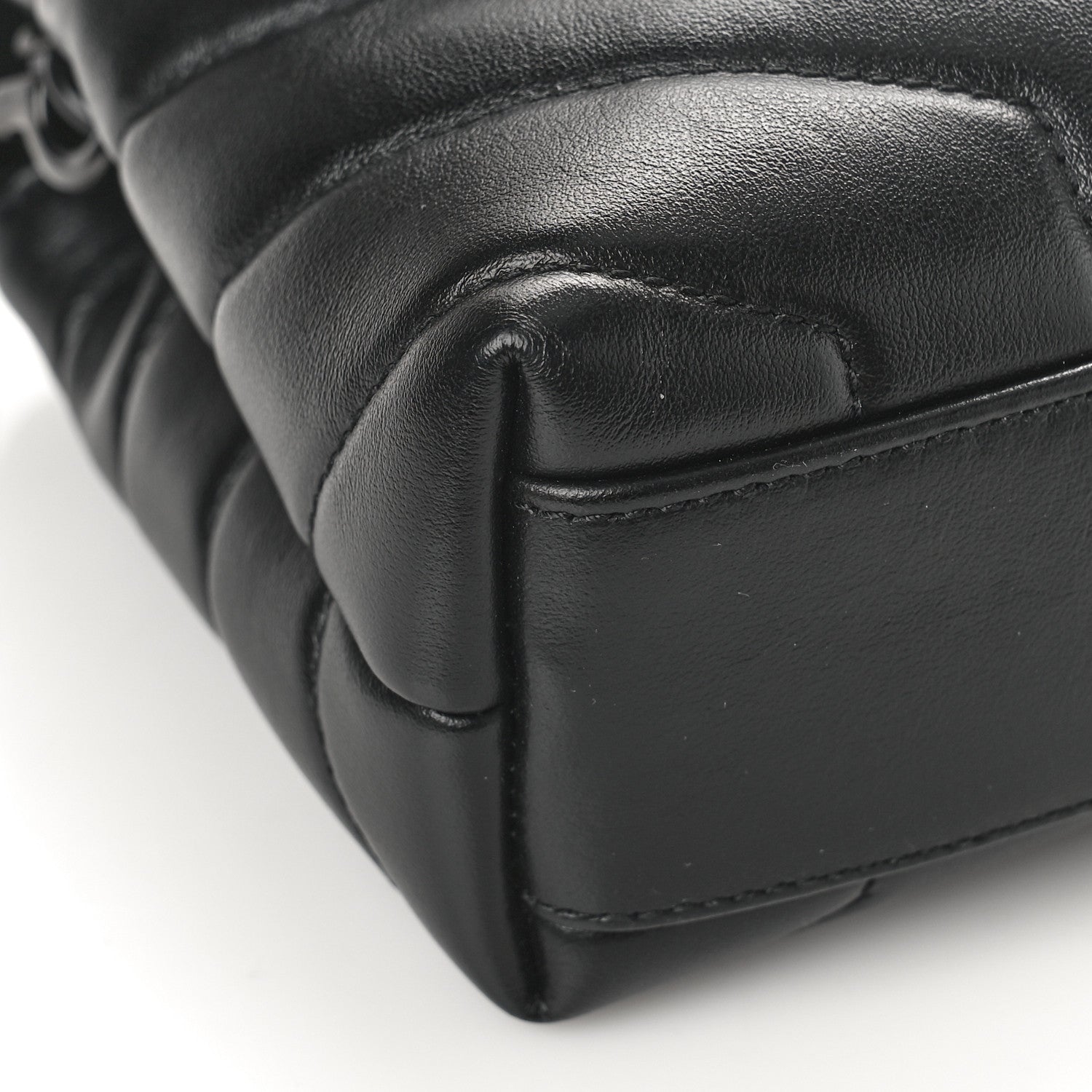 Saint Laurent Calfskin Y Quilted Monogram Monochrome Toy Loulou Crossbody Bag Black 7 of 8