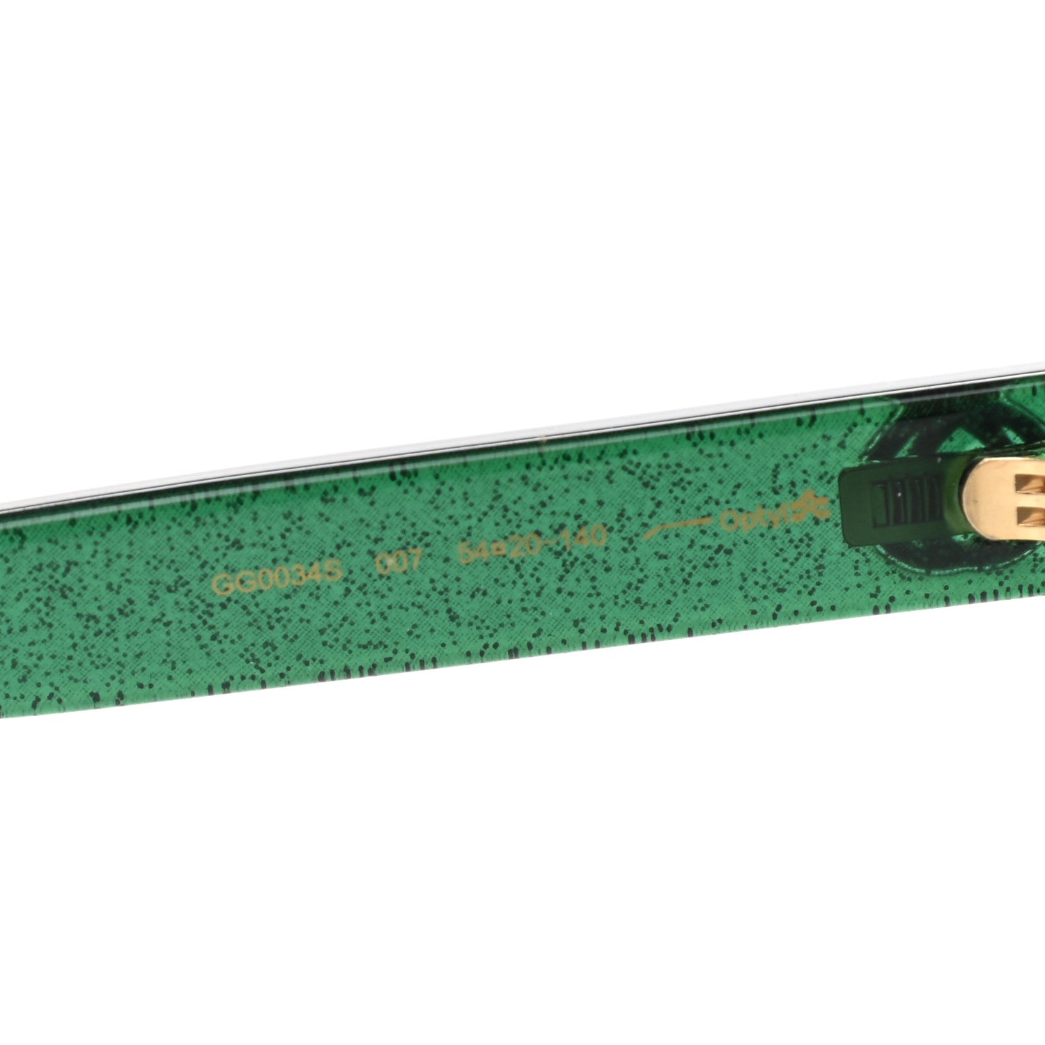 Gucci Acetate Glitter Square Frame Sunglasses GG0347S Green 8 of 9