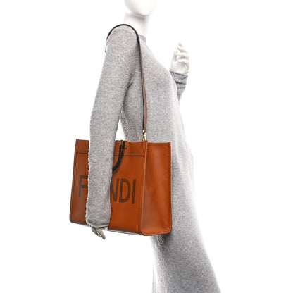 Fendi Vitello King Plexiglass Medium Fendi Sunshine Shopper Tote Cuoio 2 of 9