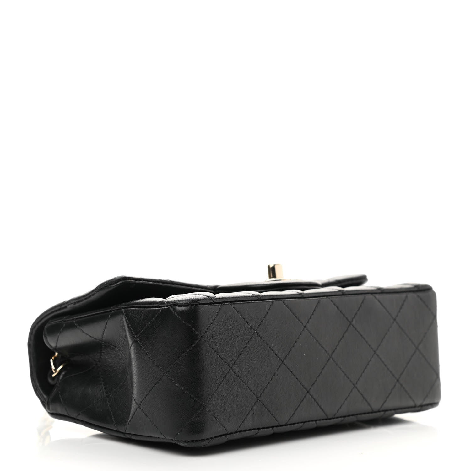 Chanel Lambskin Quilted Mini Rectangular Flap Black 4 of 12