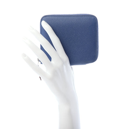 Hermes Epsom Silk'In Compact Wallet Bleu Brighton 2 of 6