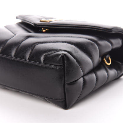 Saint Laurent Calfskin Y Quilted Monogram Toy Loulou Crossbody Bag Black 6 of 11