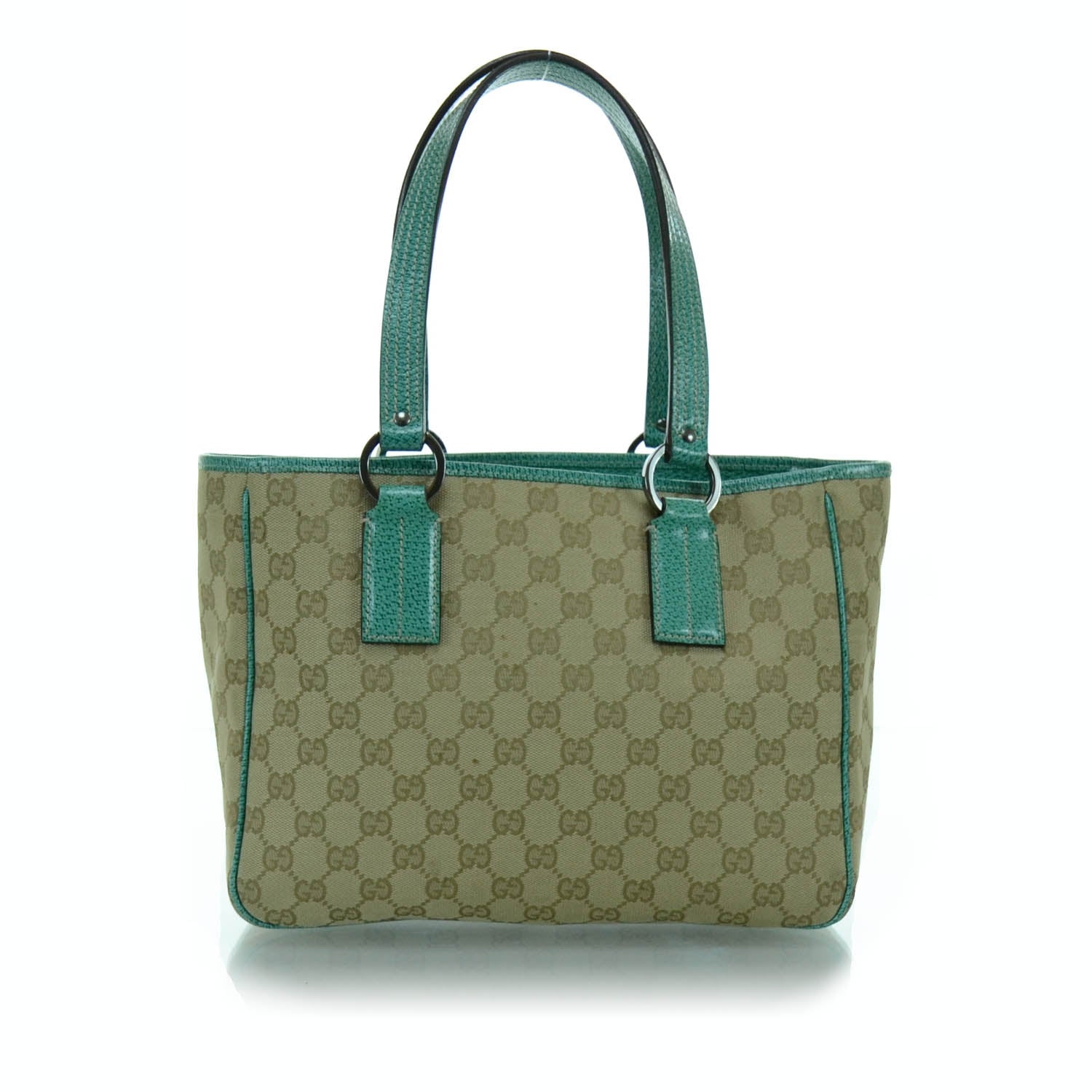 Gucci Monogram Tote Green 1 of 12