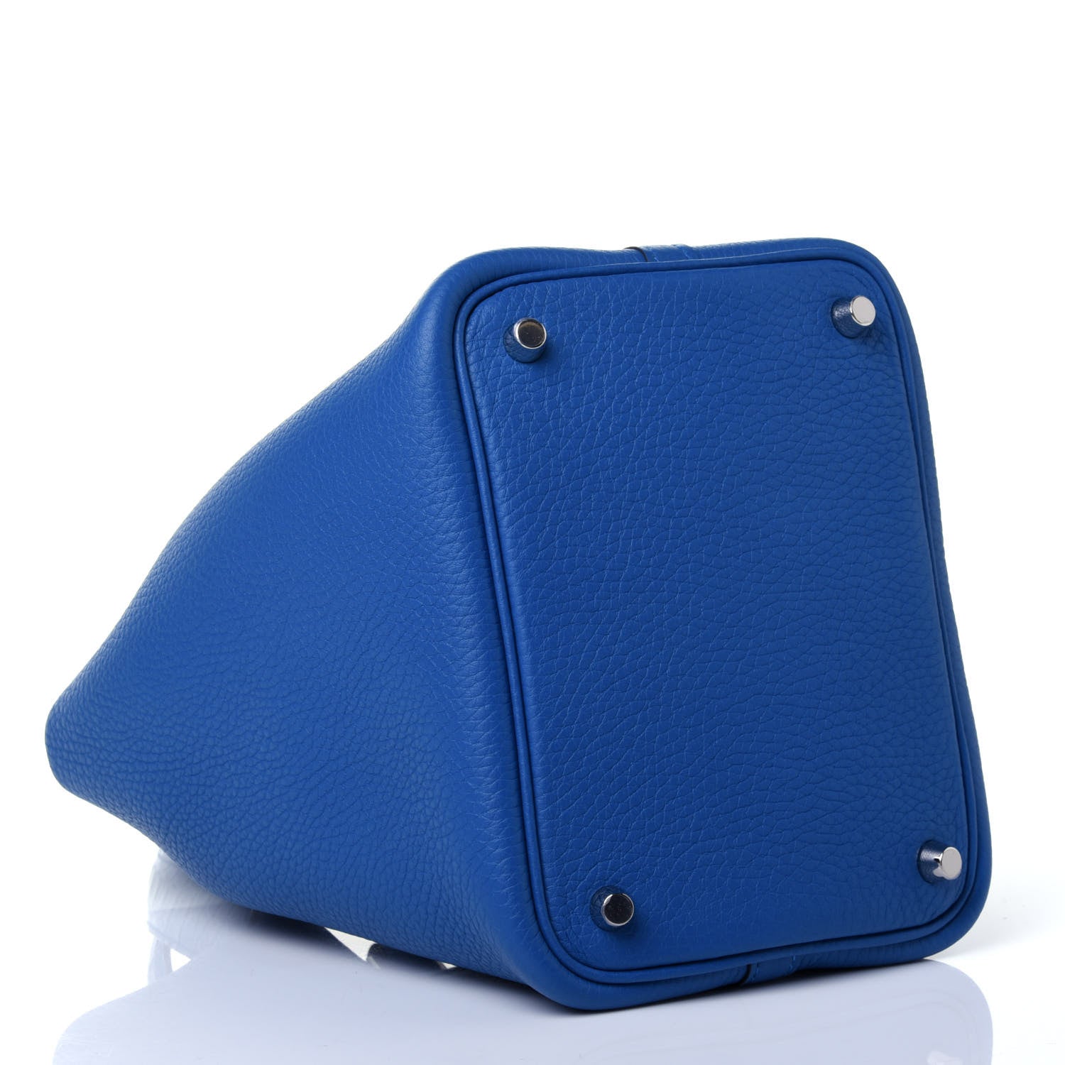 Hermes Taurillon Clemence Matte Alligator Picotin Lock Touch 18 PM Mykonos Bleu Zellige 3 of 4