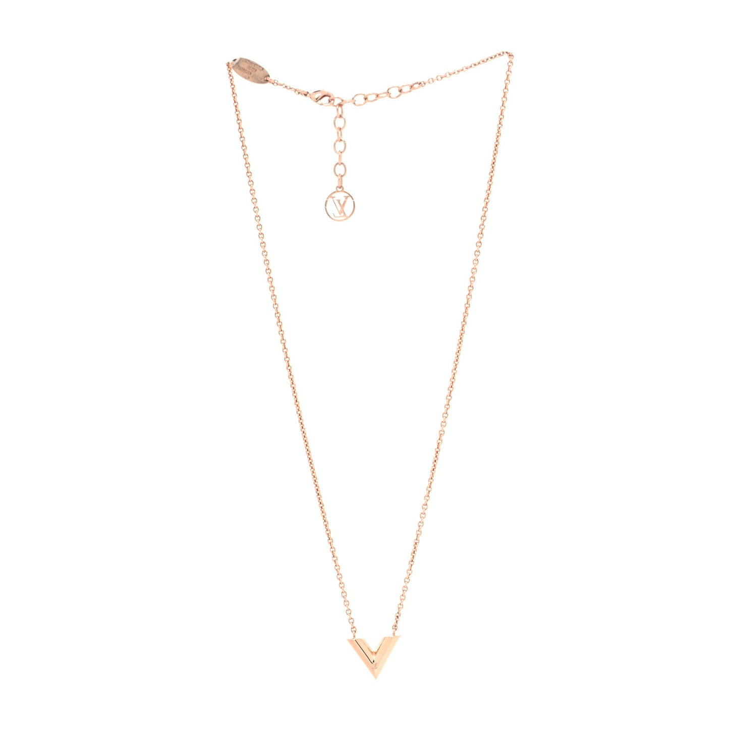 Essential V Necklace Rose Gold