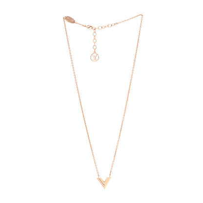 Louis Vuitton Essential V Necklace Rose Gold 3 of 6